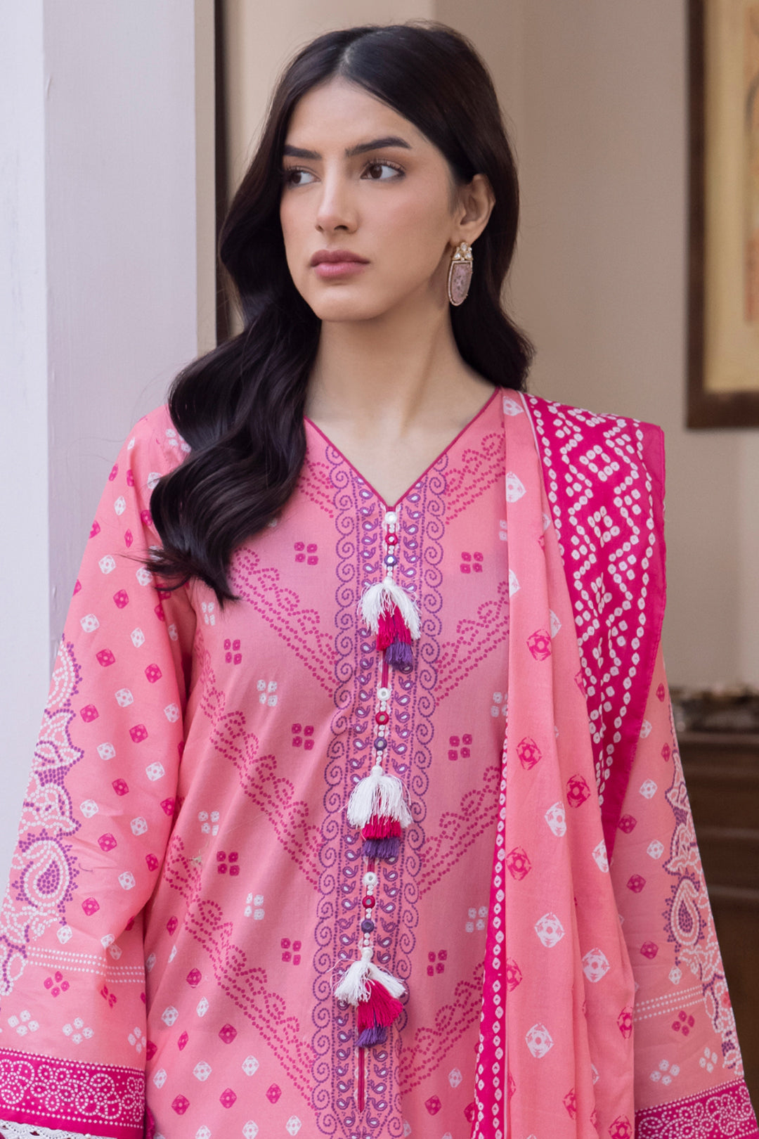 Zellbury | Unstitched 2 Piece Lawn | Shirt Dupatta - 1014 - Libasekhas