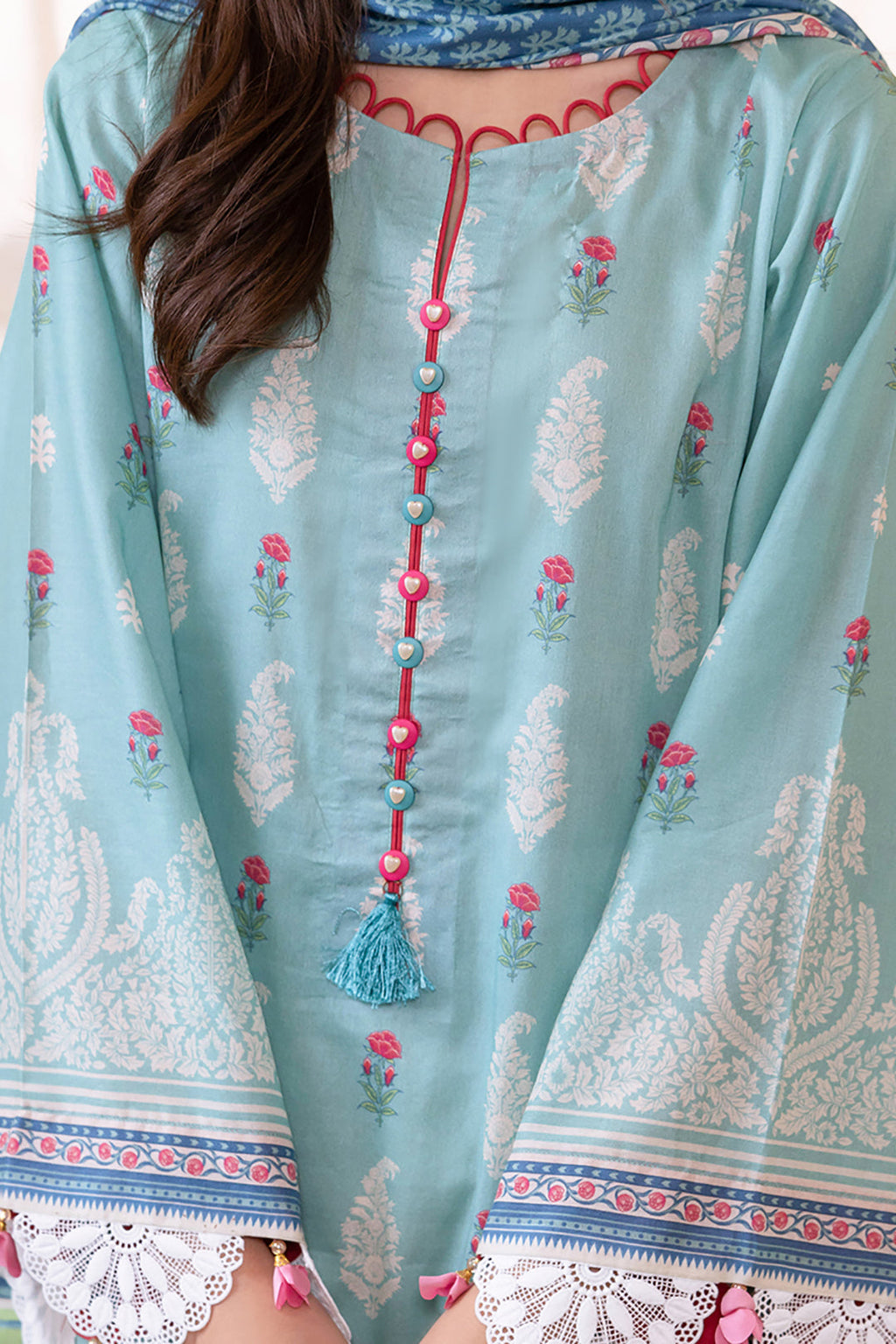Zellbury | Unstitched 2 Piece Lawn | Shirt Dupatta - 1021 - Libasekhas