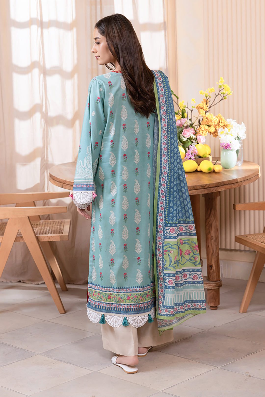 Zellbury | Unstitched 2 Piece Lawn | Shirt Dupatta - 1021 - Libasekhas