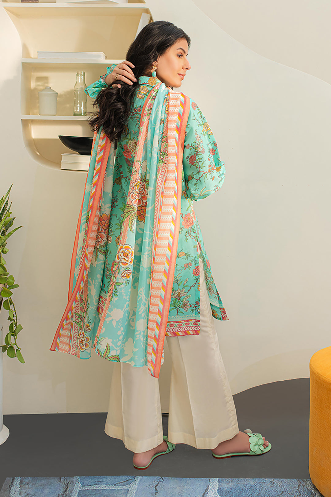 Zellbury | Unstitched 2 Piece Lawn | Shirt Dupatta - 1157 - Libasekhas