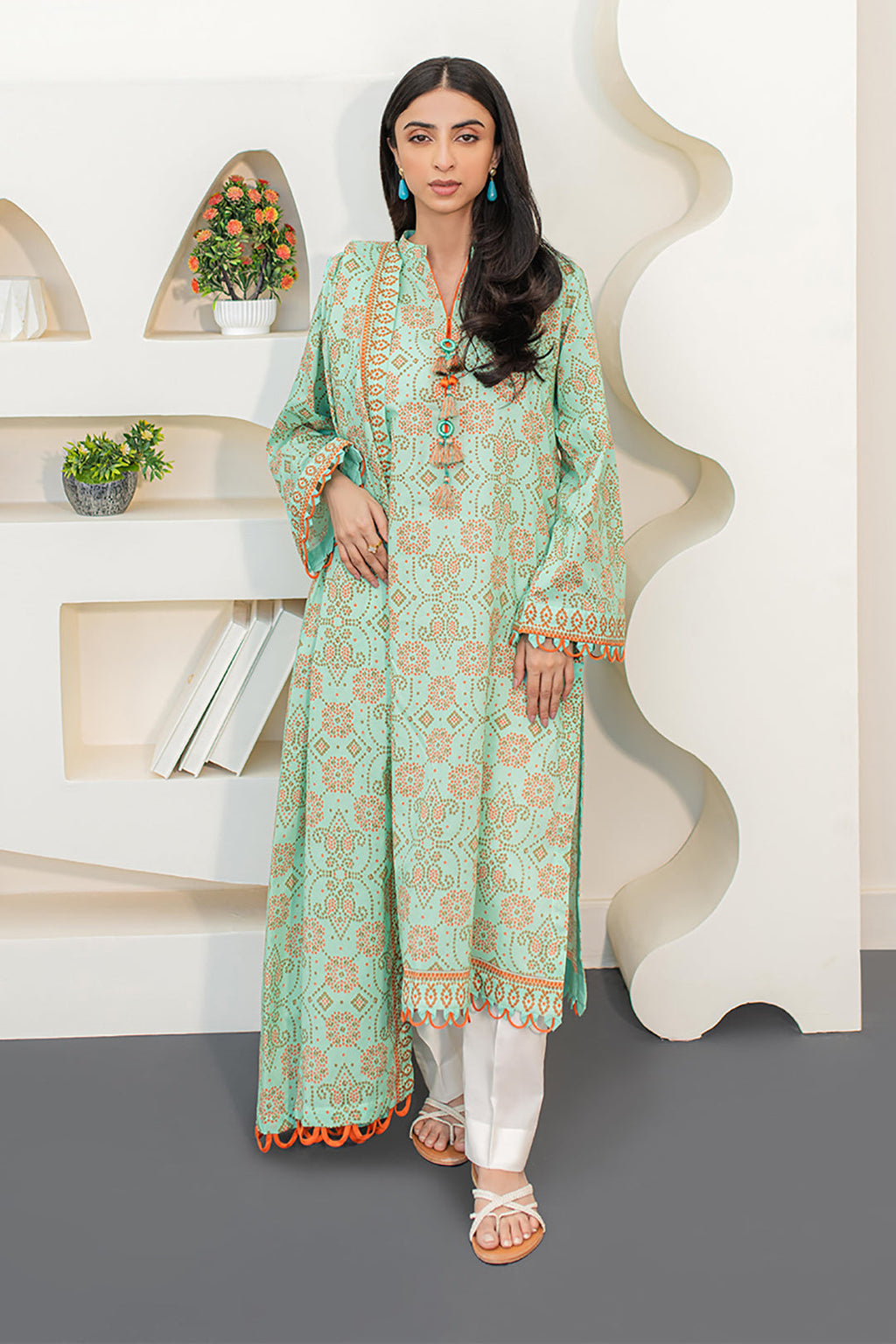 Zellbury | Unstitched 2 Piece Lawn | Shirt Dupatta - 1160 - Libasekhas