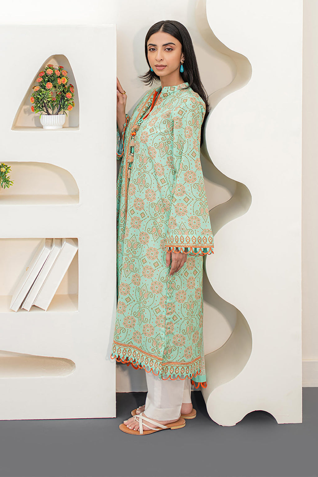 Zellbury | Unstitched 2 Piece Lawn | Shirt Dupatta - 1160 - Libasekhas