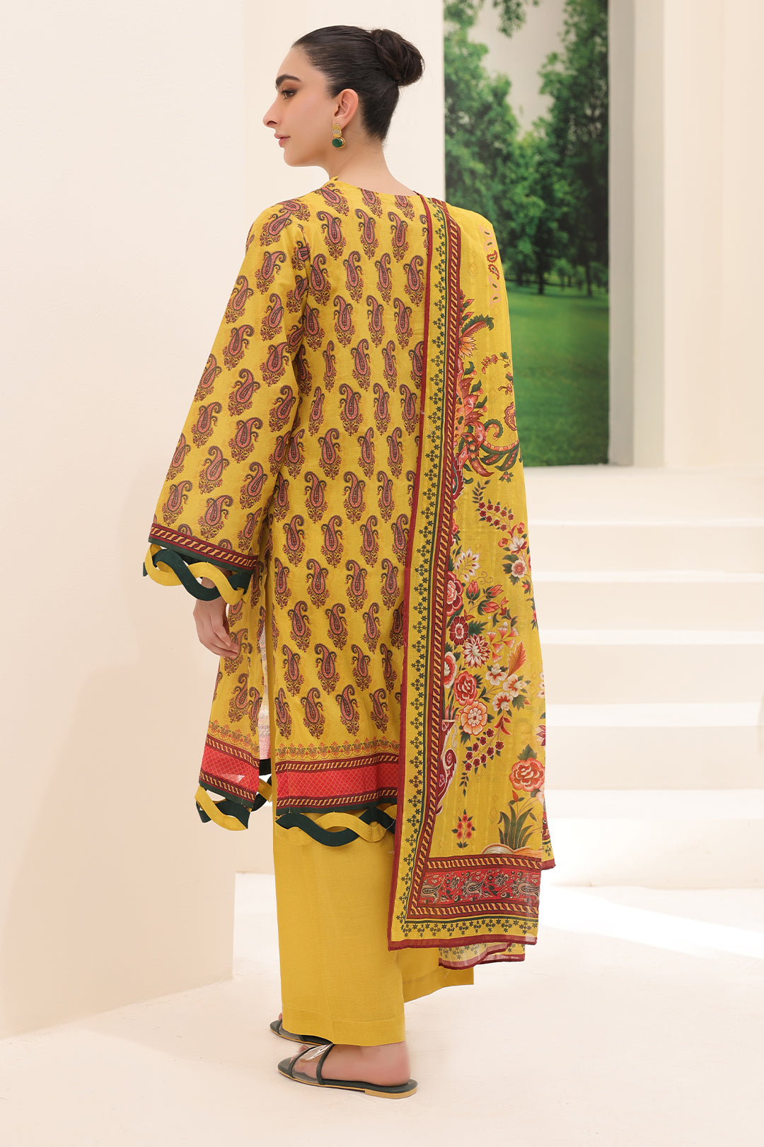 Zellbury | Unstitched 2 Piece Lawn | Shirt Dupatta - 1164 - Libasekhas
