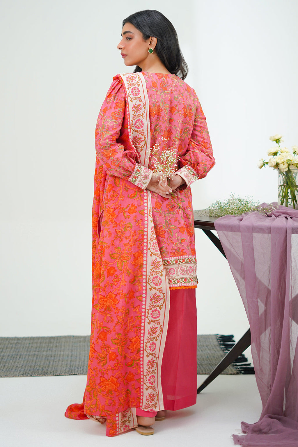 Zellbury | Unstitched 2 Piece Lawn | Shirt Dupatta - 1301 - Libasekhas