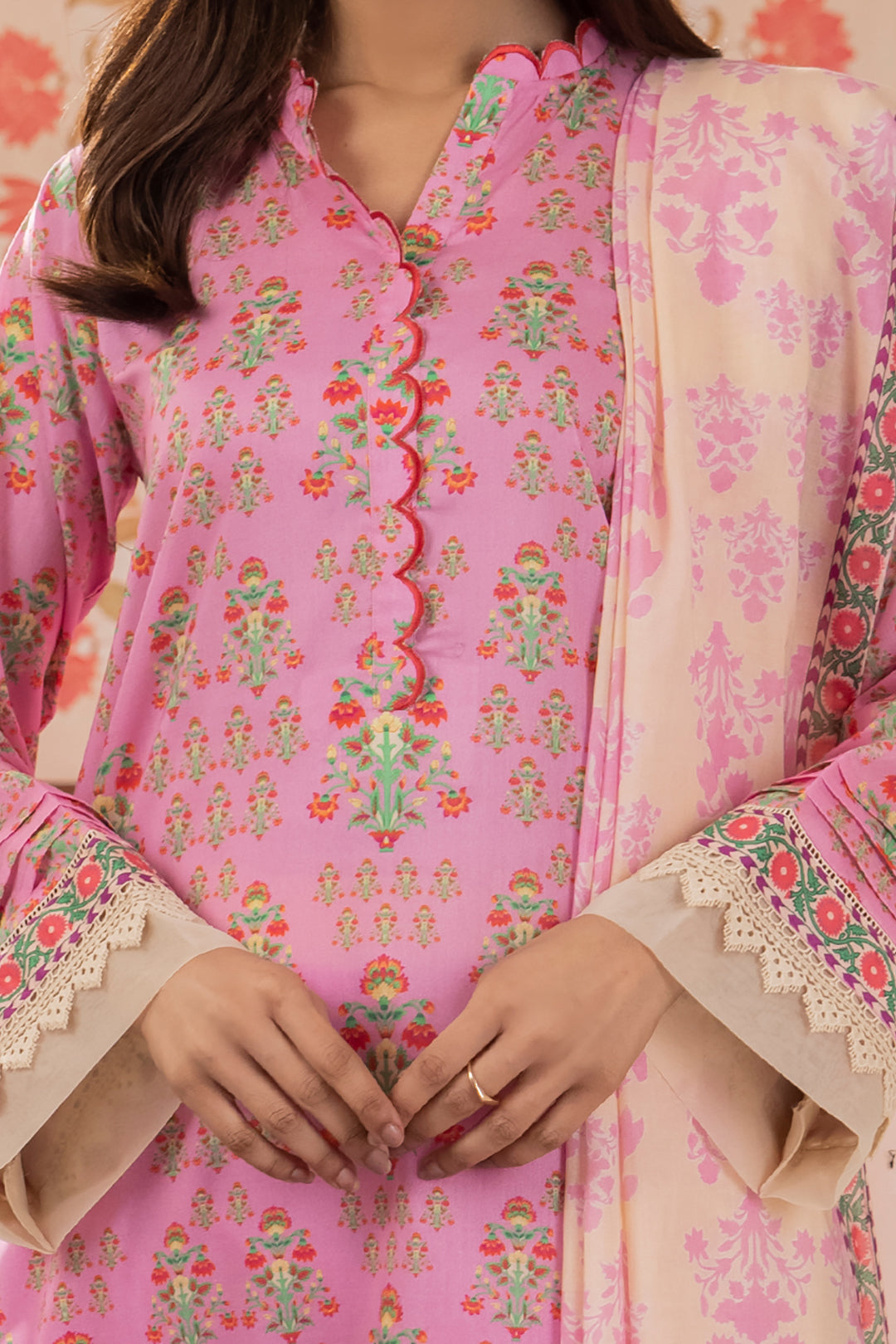 Zellbury | Unstitched 3 Piece Lawn | Shirt Shalwar Dupatta - 1070 - Libasekhas