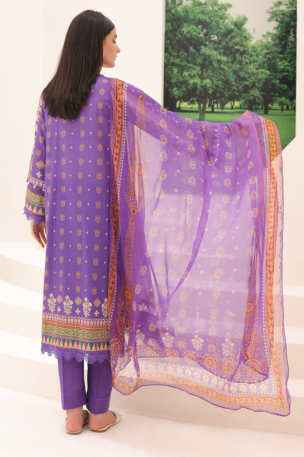 Zellbury | Unstitched 3 Piece Lawn | Shirt Shalwar Dupatta - 1189 - Libasekhas