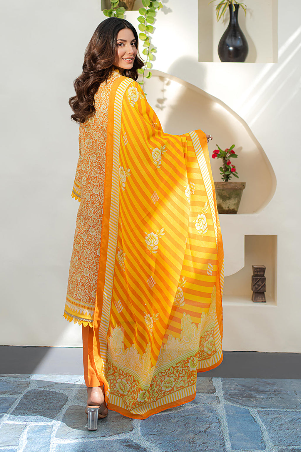 Zellbury | Unstitched 3 Piece Lawn | Shirt Shalwar Dupatta - 1197 - Libasekhas