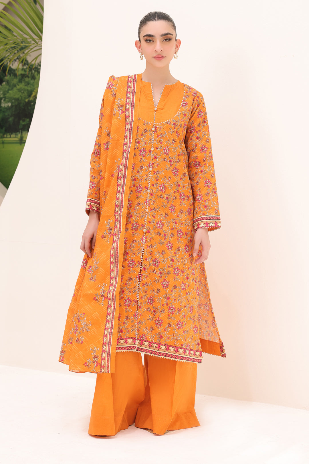 Zellbury | Unstitched 3 Piece Lawn | Shirt Shalwar Dupatta - 1226 - Libasekhas