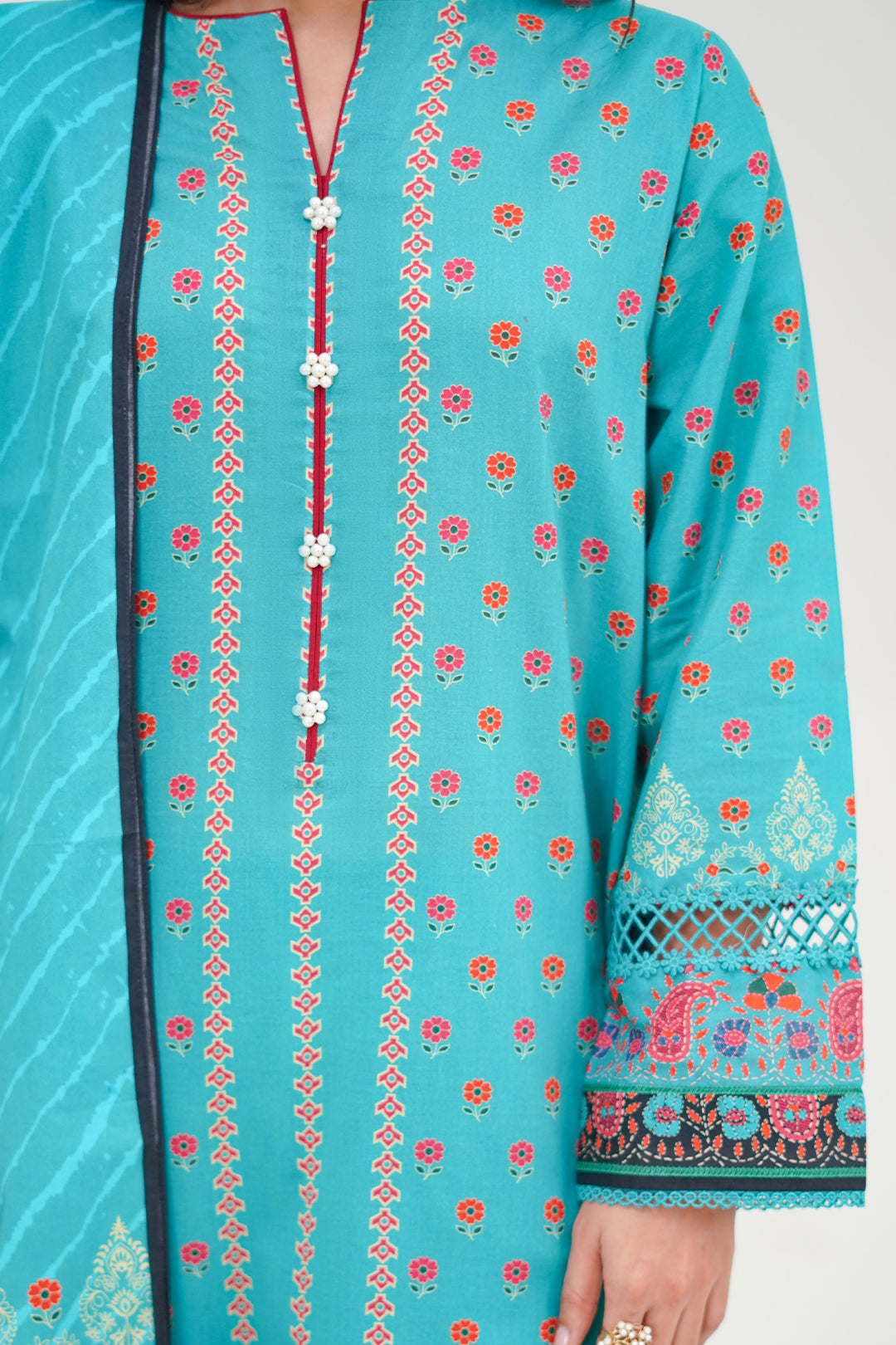 Zellbury | Unstitched 3 Piece Lawn | Shirt Shalwar Dupatta - 1227 - Libasekhas