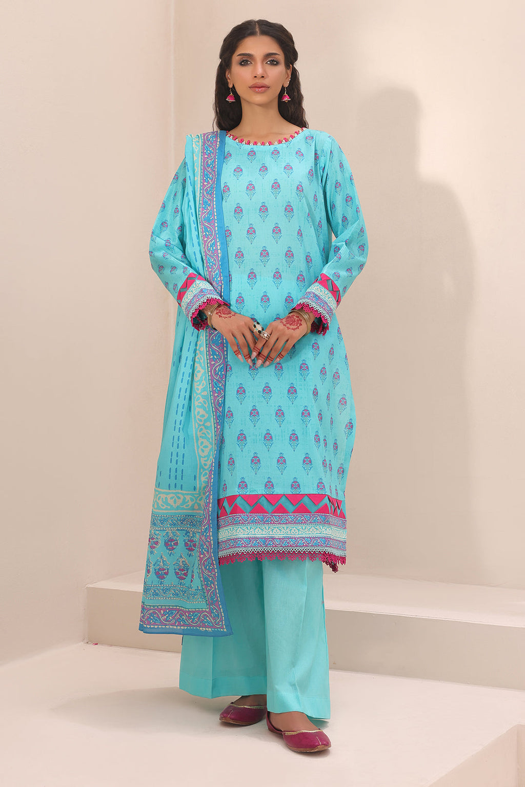 Zellbury | Unstitched 3 Piece Lawn | Shirt Shalwar Dupatta - 1231 - Libasekhas