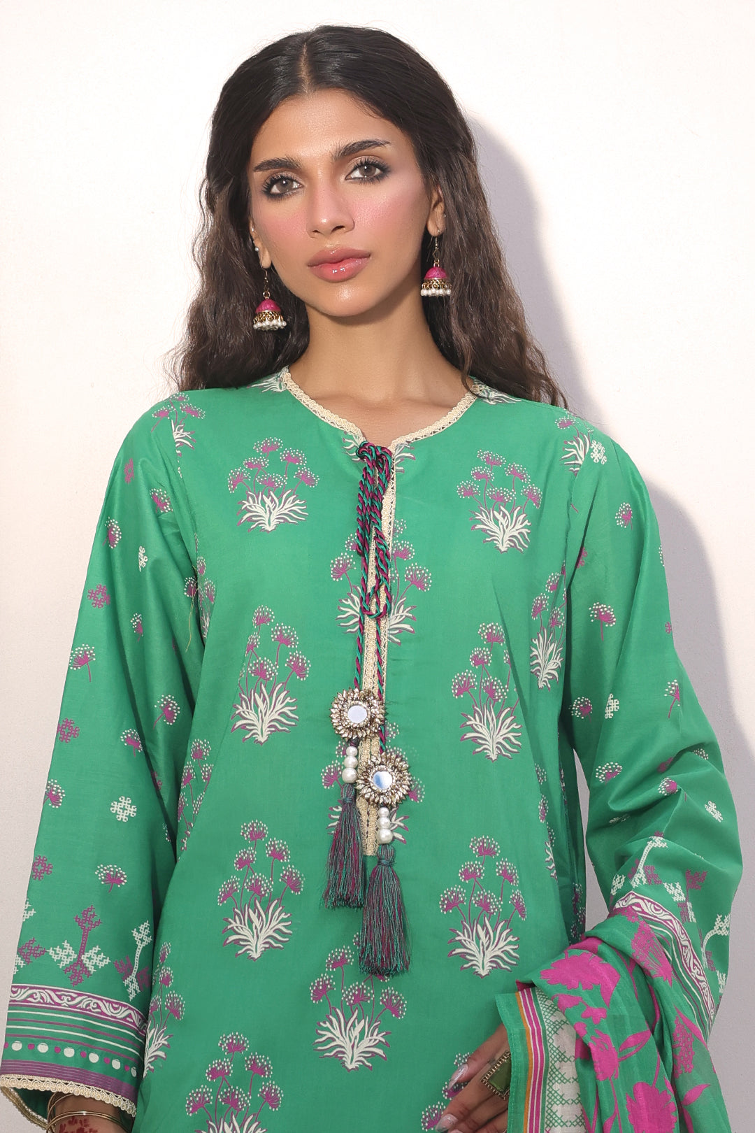 Zellbury | Unstitched 3 Piece Lawn | Shirt Shalwar Dupatta - 1238 - Libasekhas