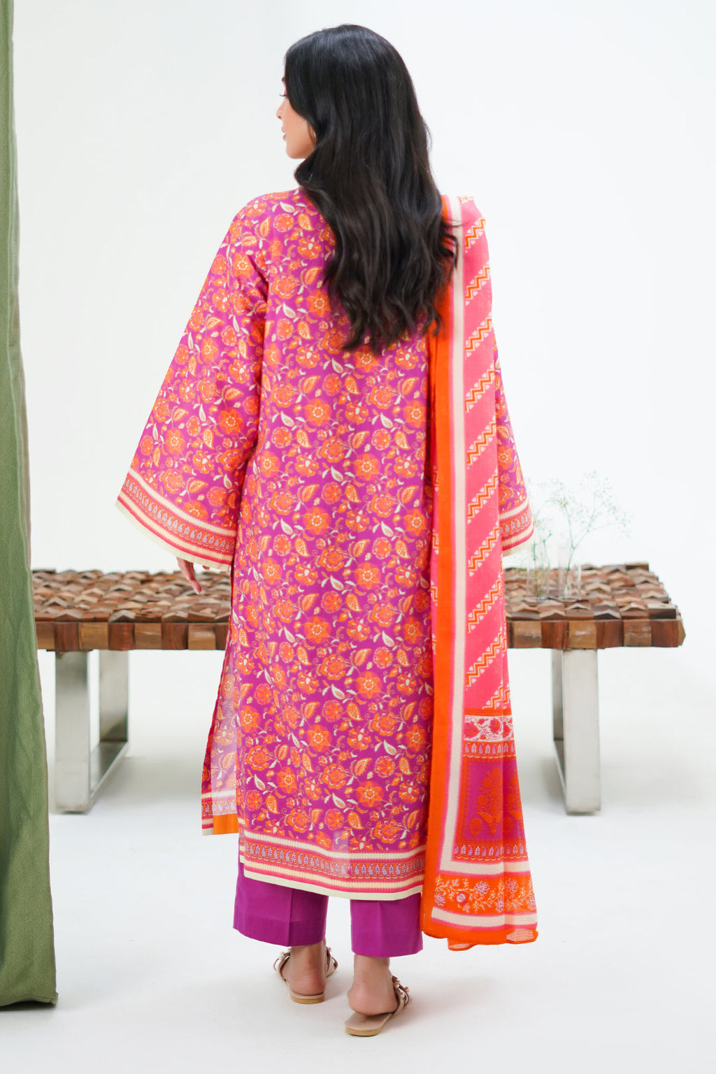 Zellbury | Unstitched 3 Piece Lawn | Shirt Shalwar Dupatta - 1421 - Libasekhas