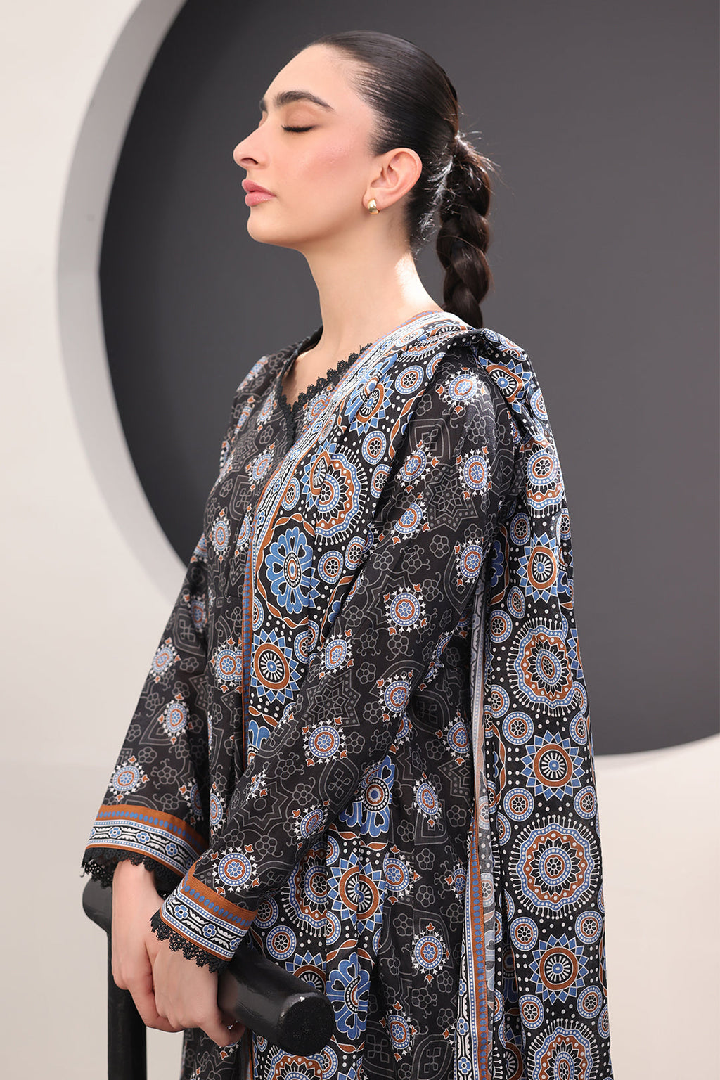 Zellbury | Unstitched 3 Piece Lawn | Shirt Shalwar Dupatta - 1508 - Libasekhas