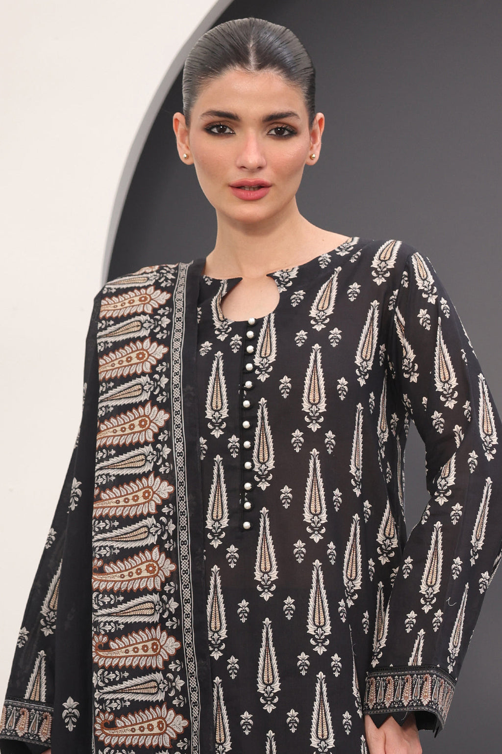 Zellbury | Unstitched 3 Piece Lawn | Shirt Shalwar Dupatta - 1517 - Libasekhas