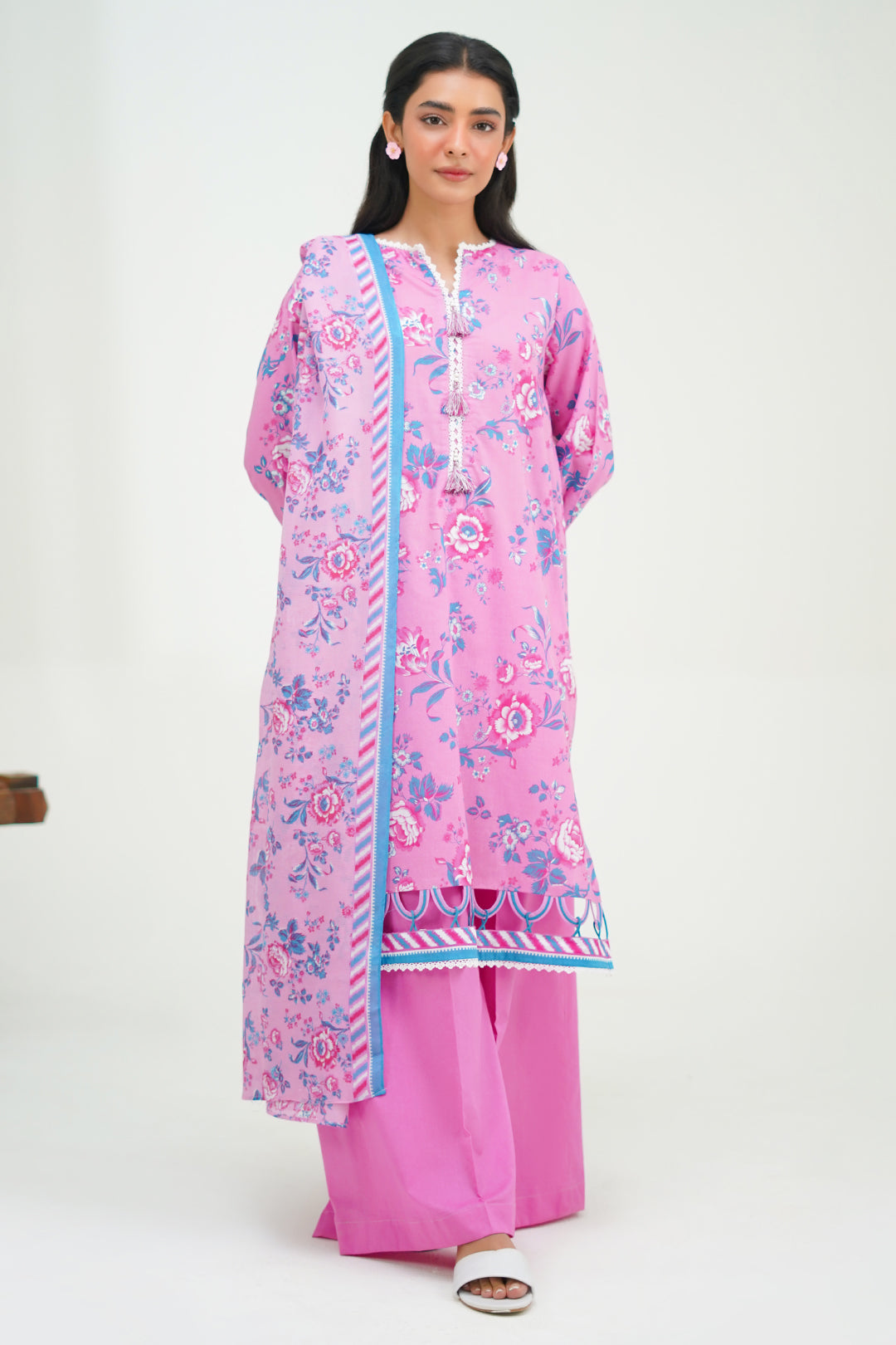 Zellbury | Unstitched 3 Piece Lawn | Shirt Shalwar Dupatta - 1569 - Libasekhas