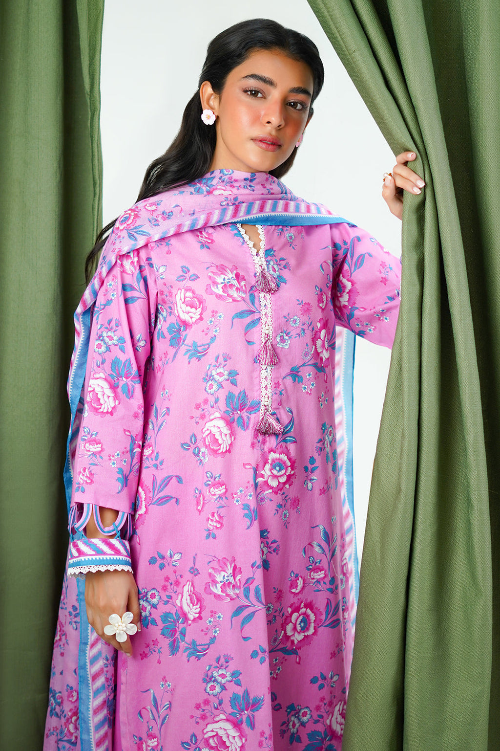 Zellbury | Unstitched 3 Piece Lawn | Shirt Shalwar Dupatta - 1569 - Libasekhas
