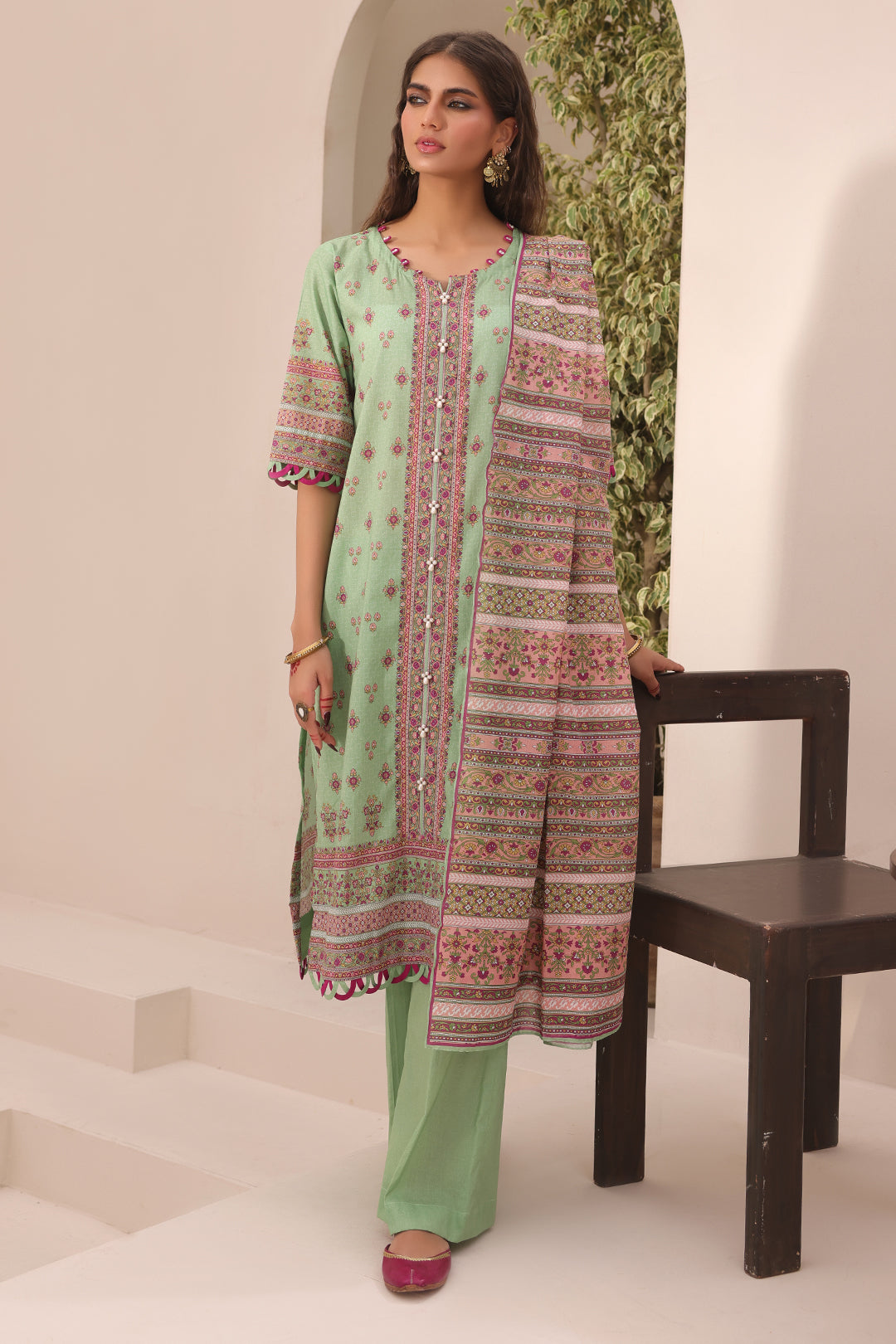 Zellbury | Unstitched 3 Piece Lawn | Shirt Shalwar Dupatta - 1669 - Libasekhas