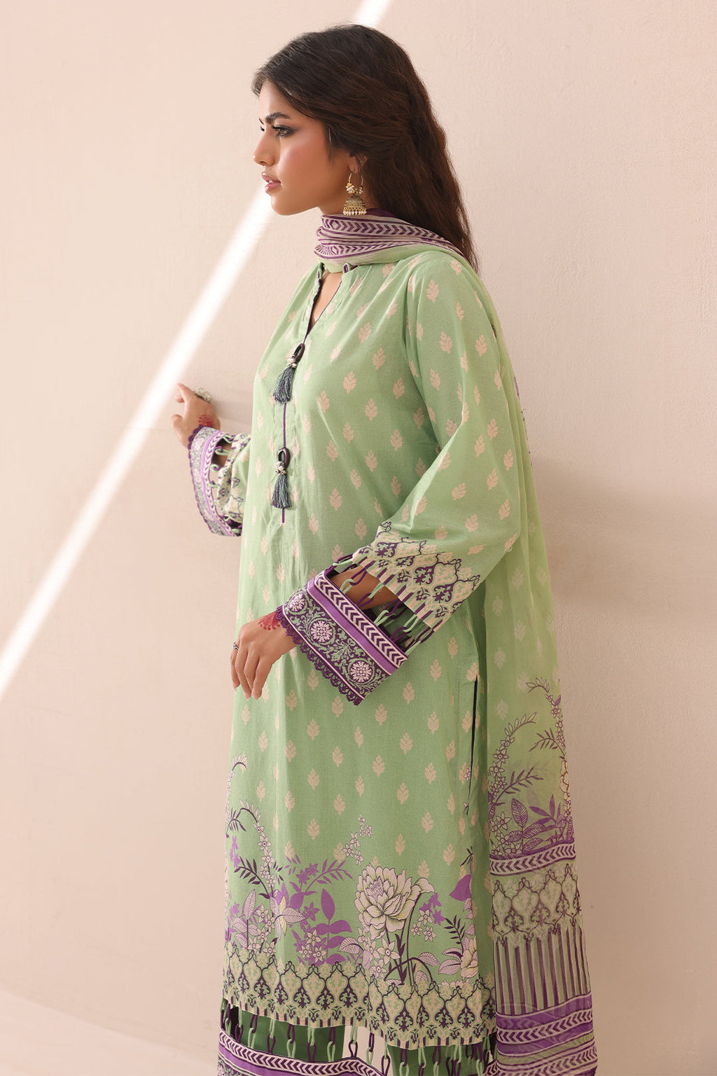 Zellbury | Unstitched 3 Piece Lawn | Shirt Shalwar Dupatta - 1696 - Libasekhas