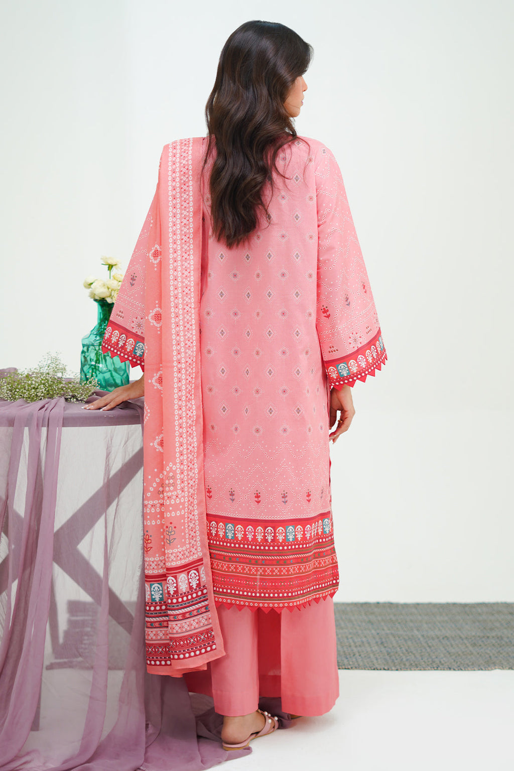 Zellbury | Unstitched 3 Piece Lawn | Shirt Shalwar Dupatta - 1719 - Libasekhas