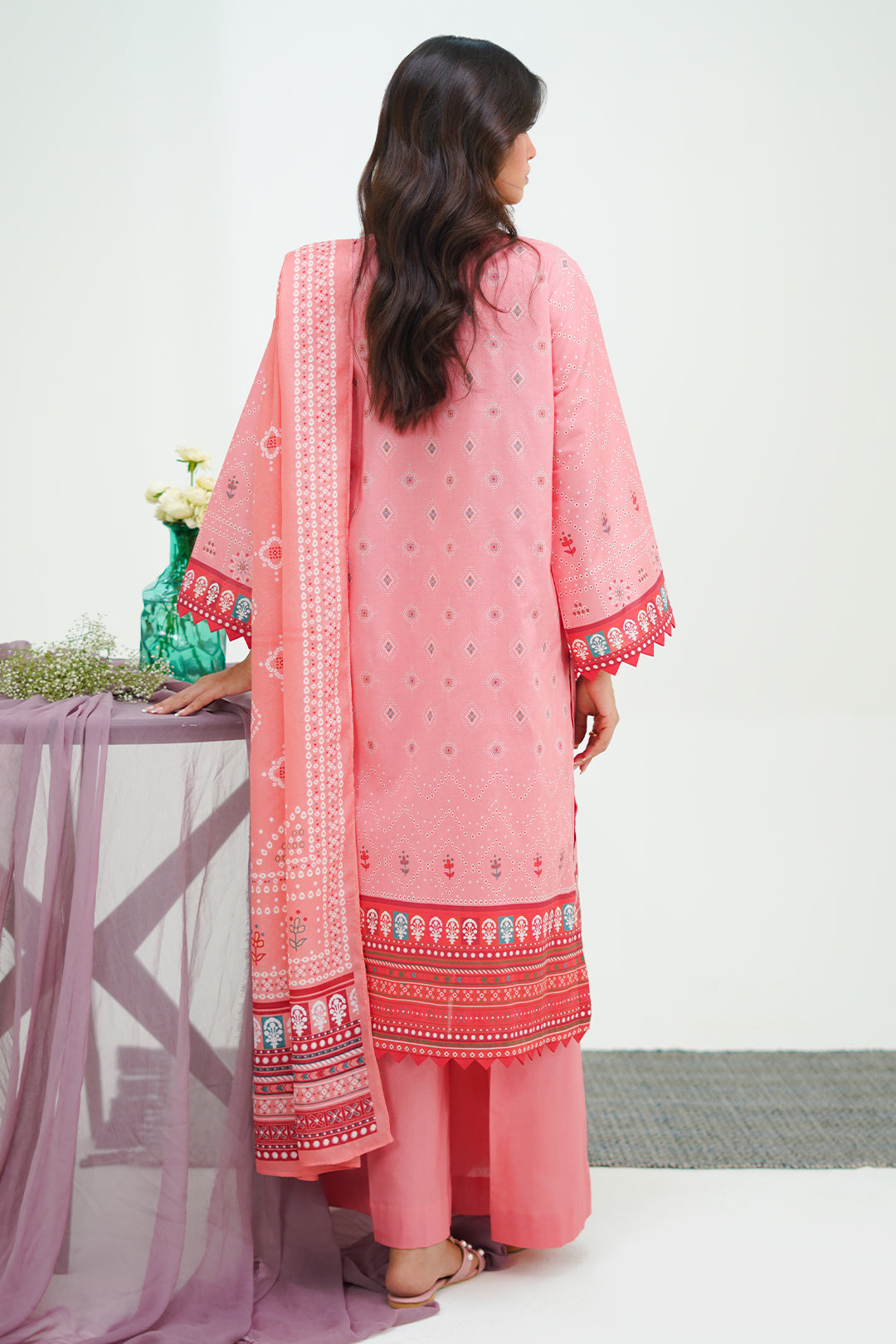 Zellbury | Unstitched 3 Piece Lawn | Shirt Shalwar Dupatta - 1719 - Libasekhas
