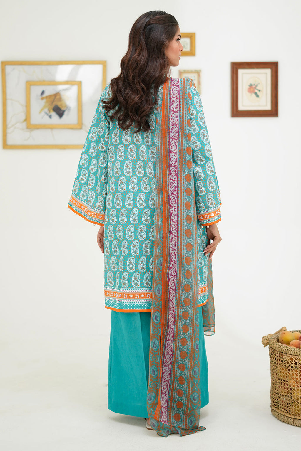 Zellbury | Unstitched 3 Piece Lawn | Shirt Shalwar Dupatta - 1721 - Libasekhas
