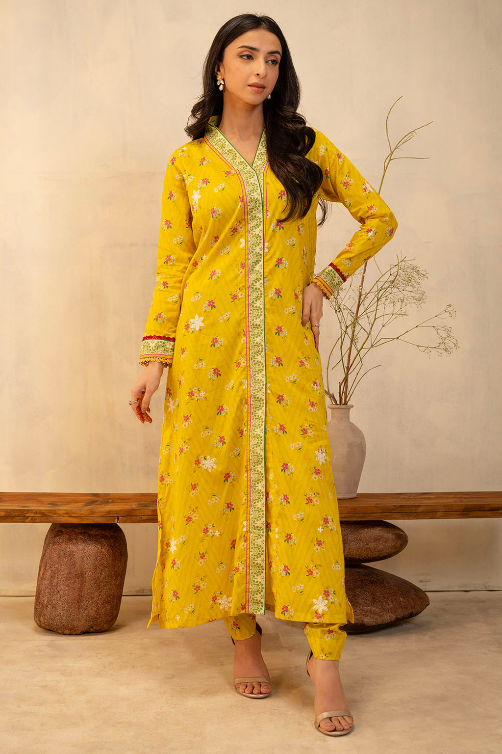 Zellbury | Unstitched 2 Piece Lawn | Embroidered Shirt Shalwar - 0098 - Libasekhas