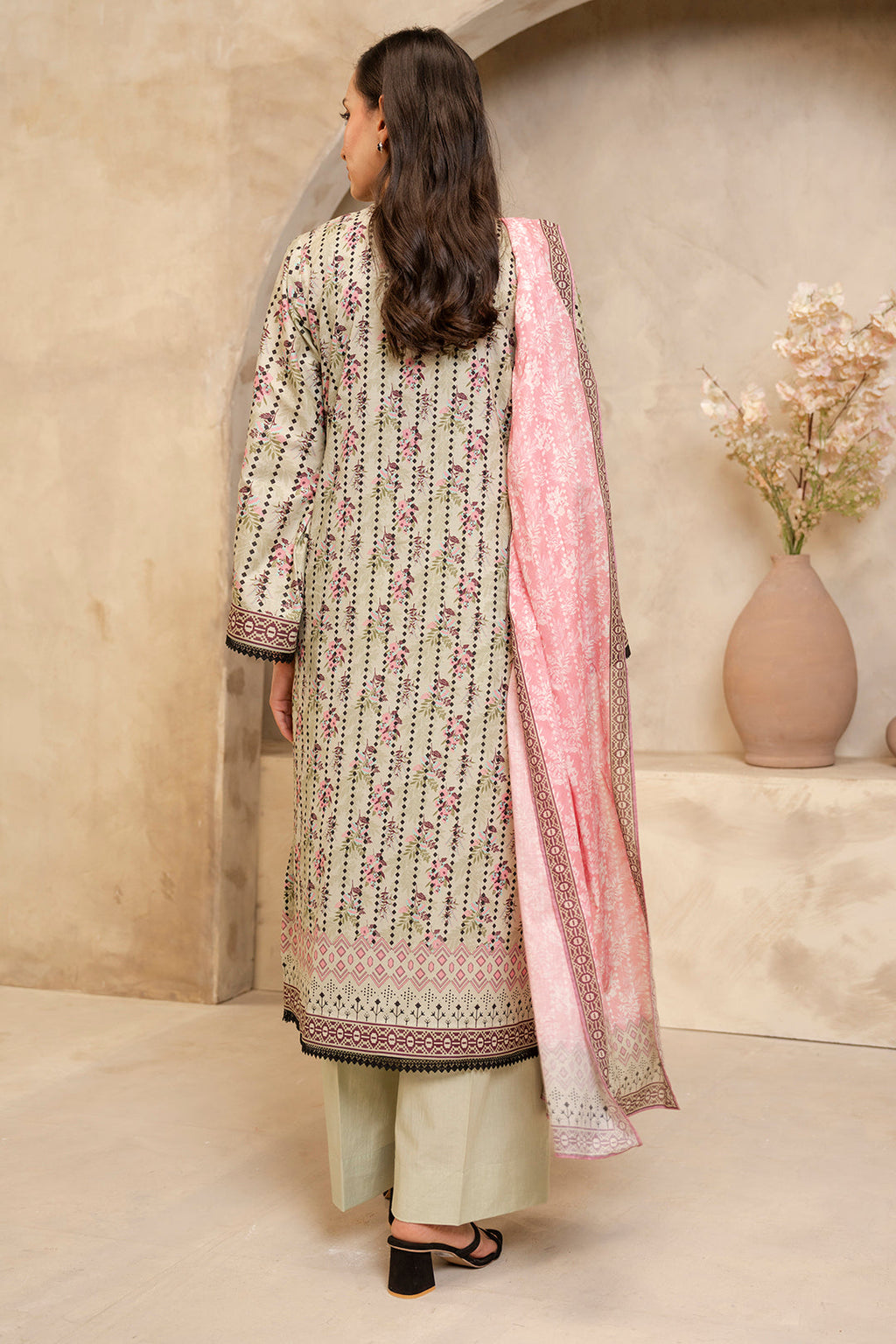 Zellbury | Unstitched 2 Piece Lawn | Embroidered Shirt Dupatta - 0103 - Libasekhas