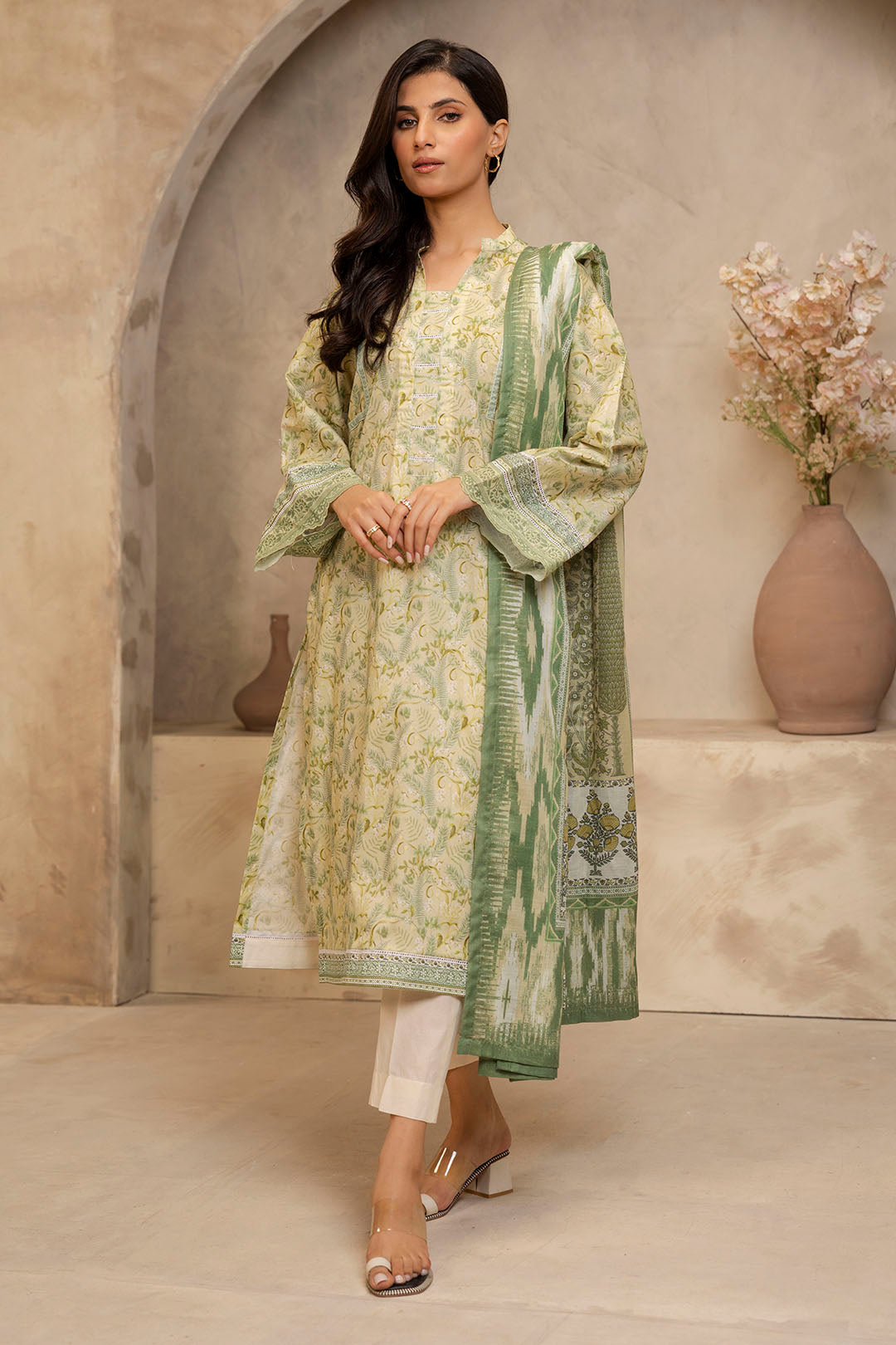 Zellbury | Unstitched 2 Piece Lawn | Shirt Dupatta - 0006 - Libasekhas