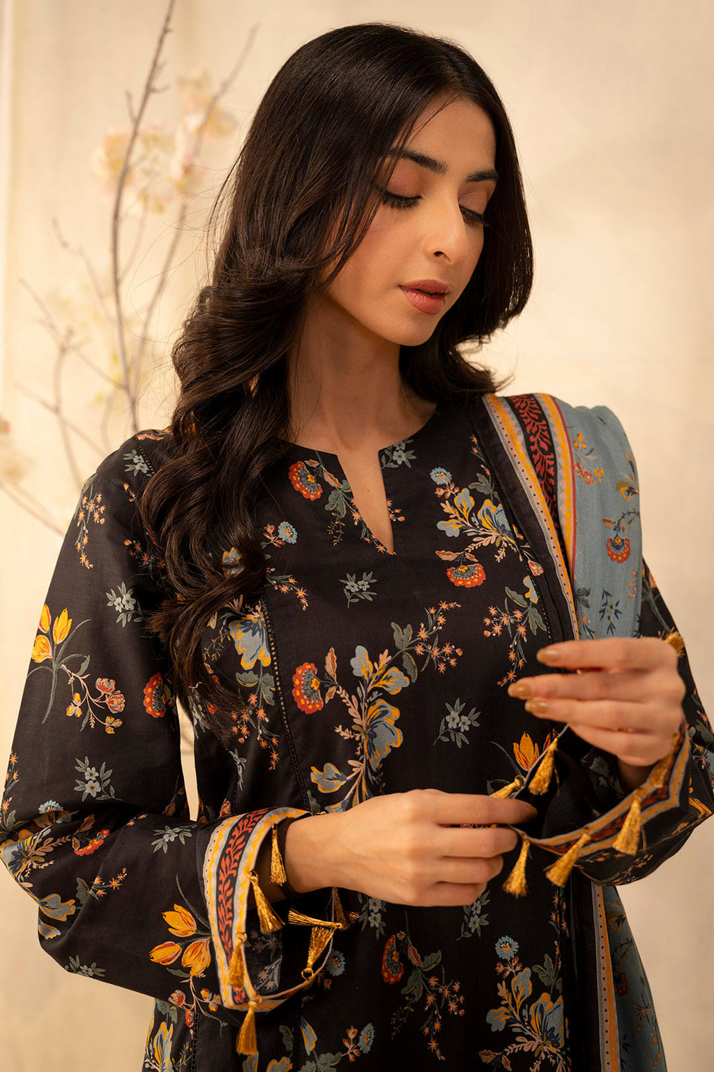 Zellbury | Unstitched 2 Piece Lawn | Shirt Dupatta - 0007 - Libasekhas