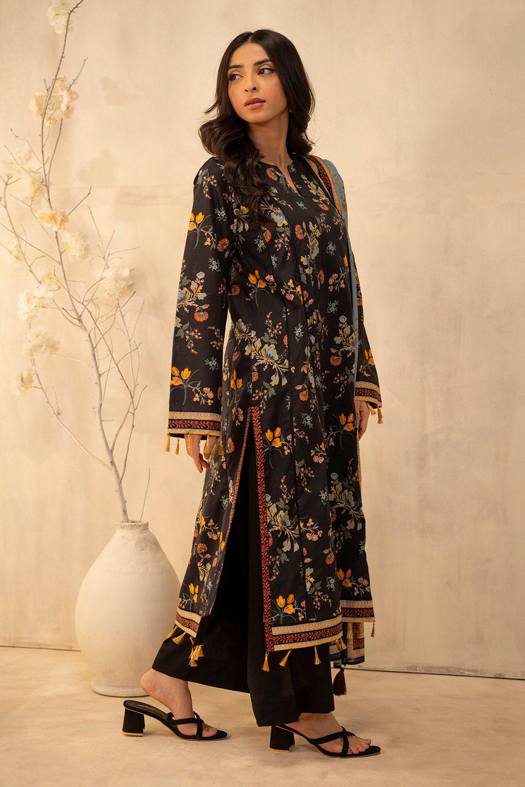 Zellbury | Unstitched 2 Piece Lawn | Shirt Dupatta - 0007 - Libasekhas