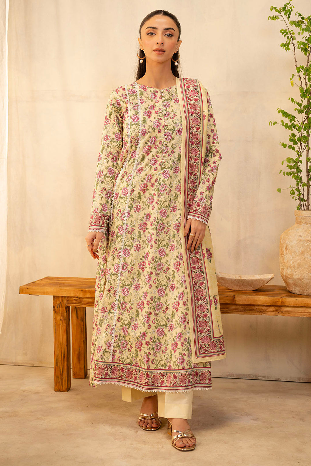 Zellbury | Unstitched 2 Piece Lawn | Shirt Dupatta - 0009 - Libasekhas