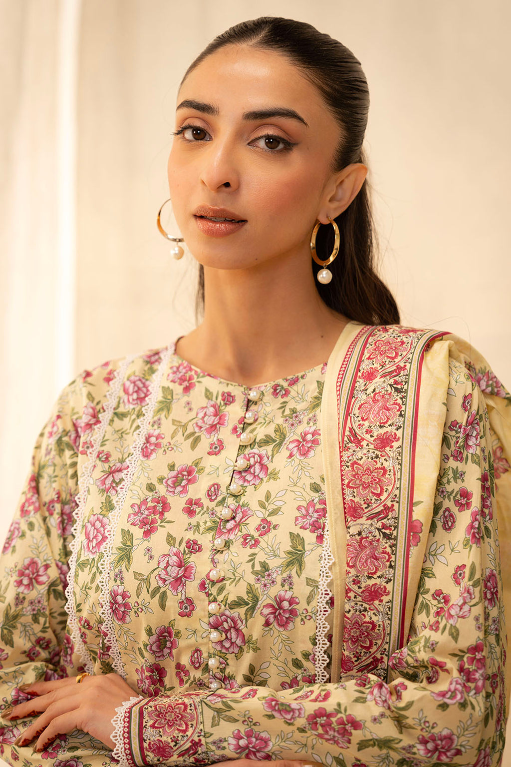 Zellbury | Unstitched 2 Piece Lawn | Shirt Dupatta - 0009 - Libasekhas