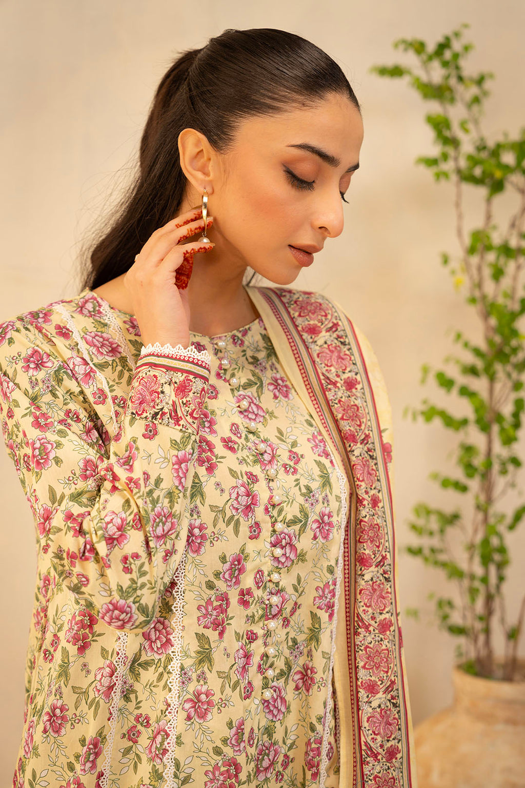 Zellbury | Unstitched 2 Piece Lawn | Shirt Dupatta - 0009 - Libasekhas