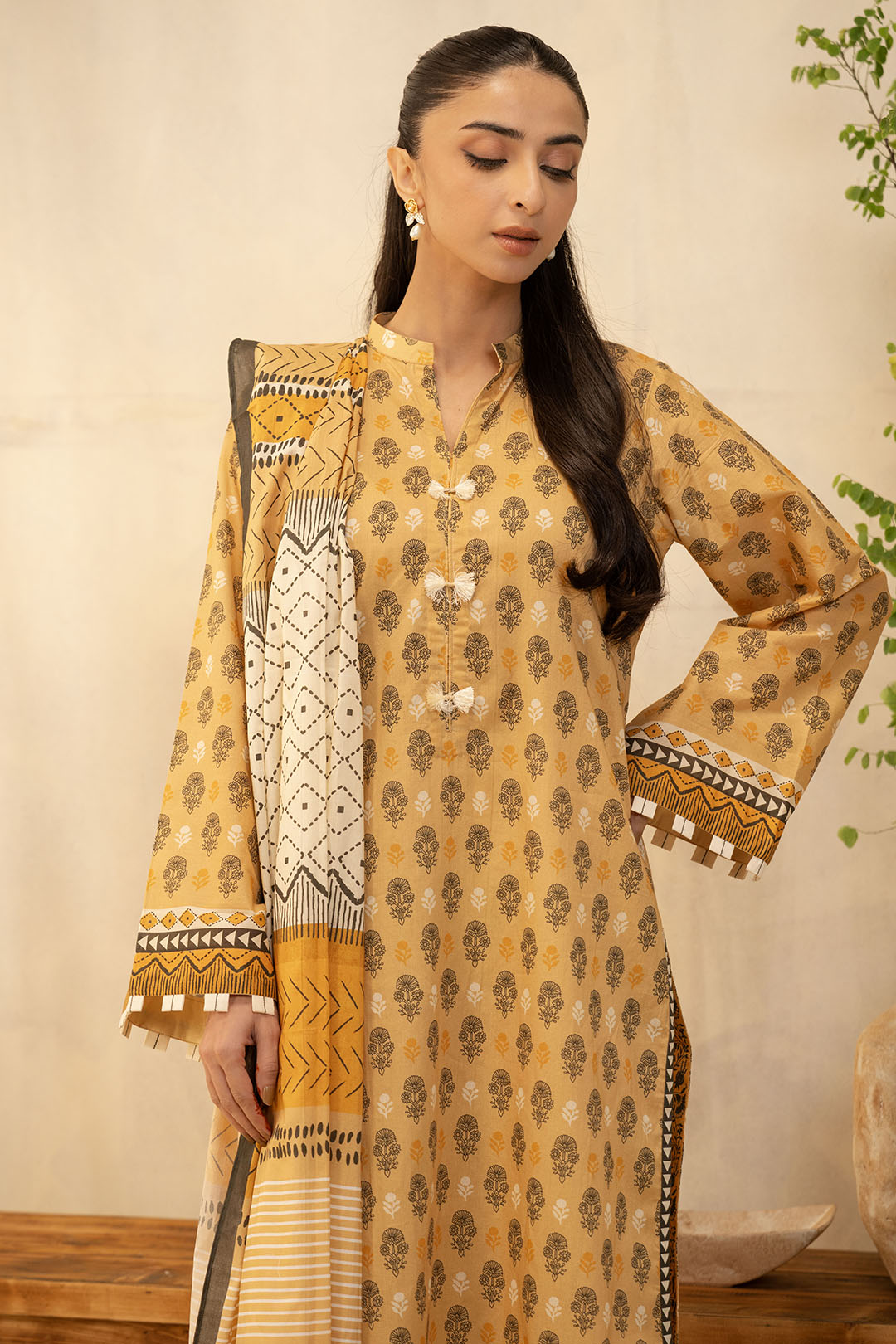 Zellbury | Unstitched 2 Piece Lawn | Shirt Dupatta - 0010 - Libasekhas