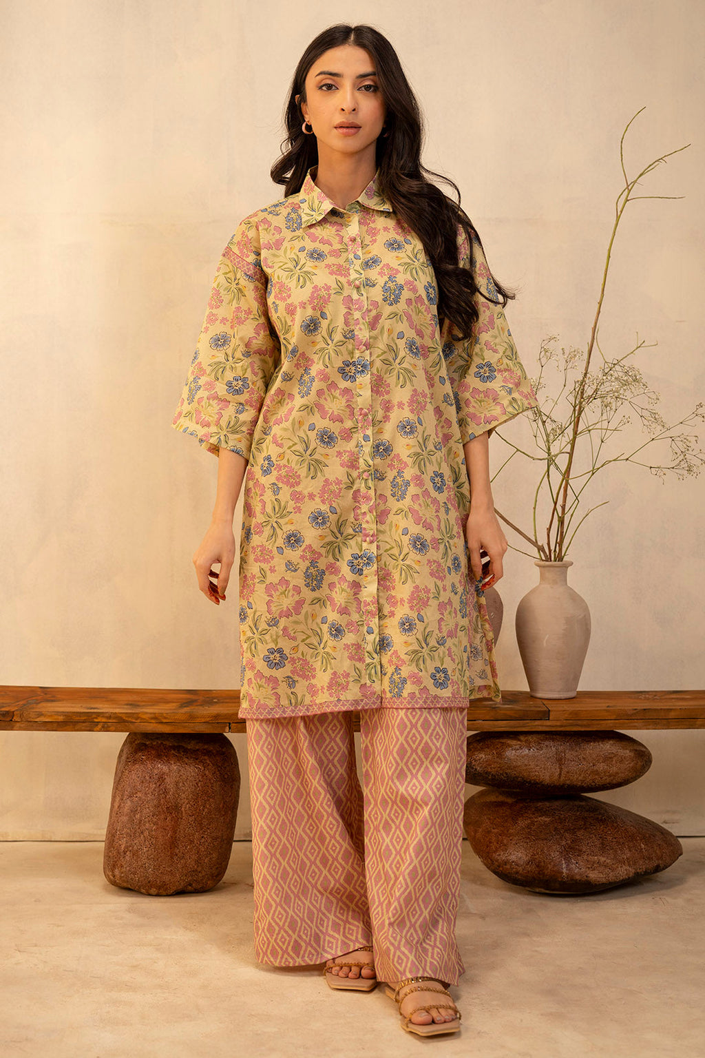Zellbury | Unstitched 2 Piece Lawn | Shirt Shalwar - 0013 - Libasekhas