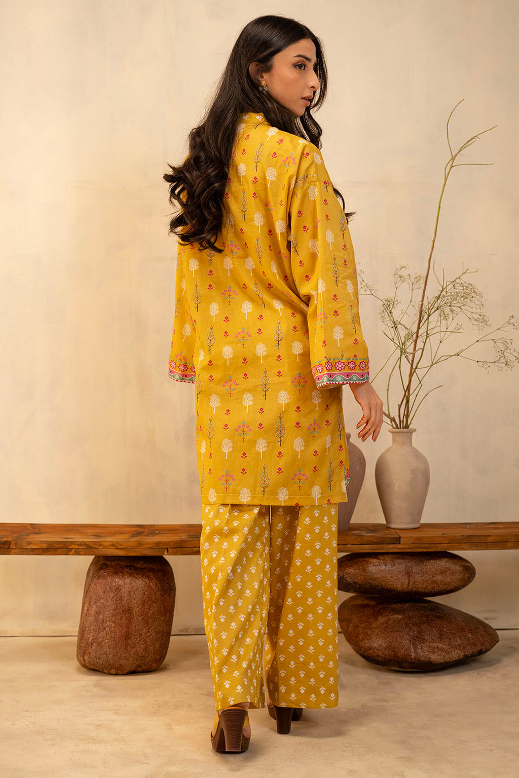 Zellbury | Unstitched 2 Piece Lawn | Shirt Shalwar - 0019 - Libasekhas