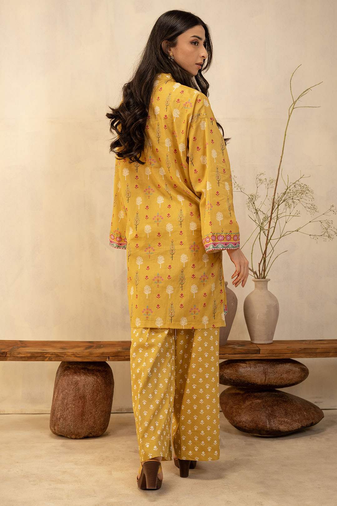 Zellbury | Unstitched 2 Piece Lawn | Shirt Shalwar - 0019 - Libasekhas
