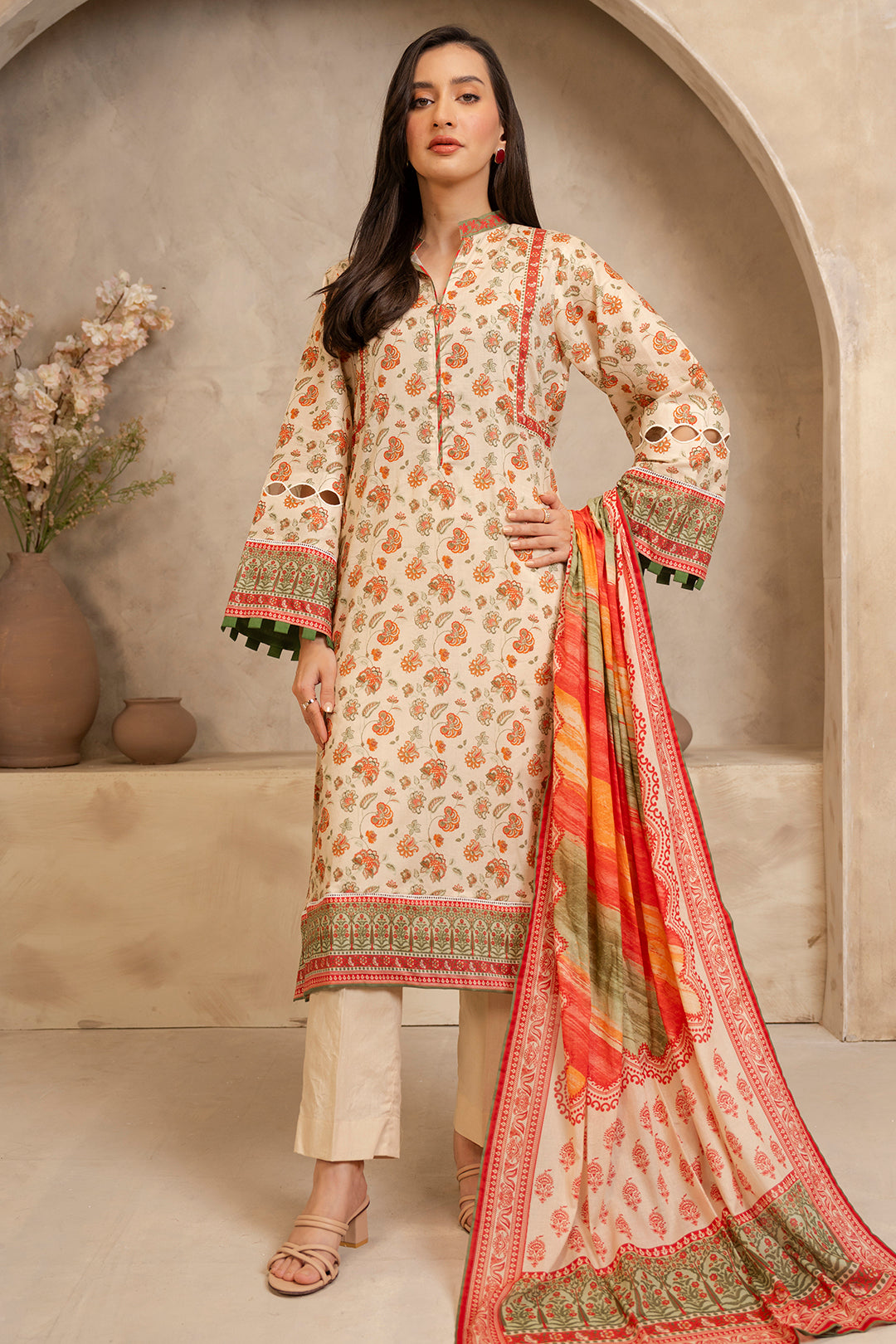 Zellbury | Unstitched 2 Piece Lawn | Shirt Dupatta - 0086 - Libasekhas