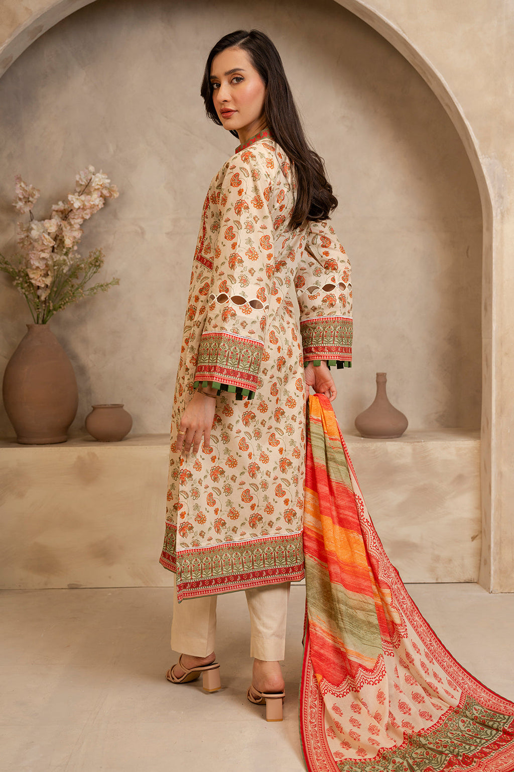Zellbury | Unstitched 2 Piece Lawn | Shirt Dupatta - 0086 - Libasekhas