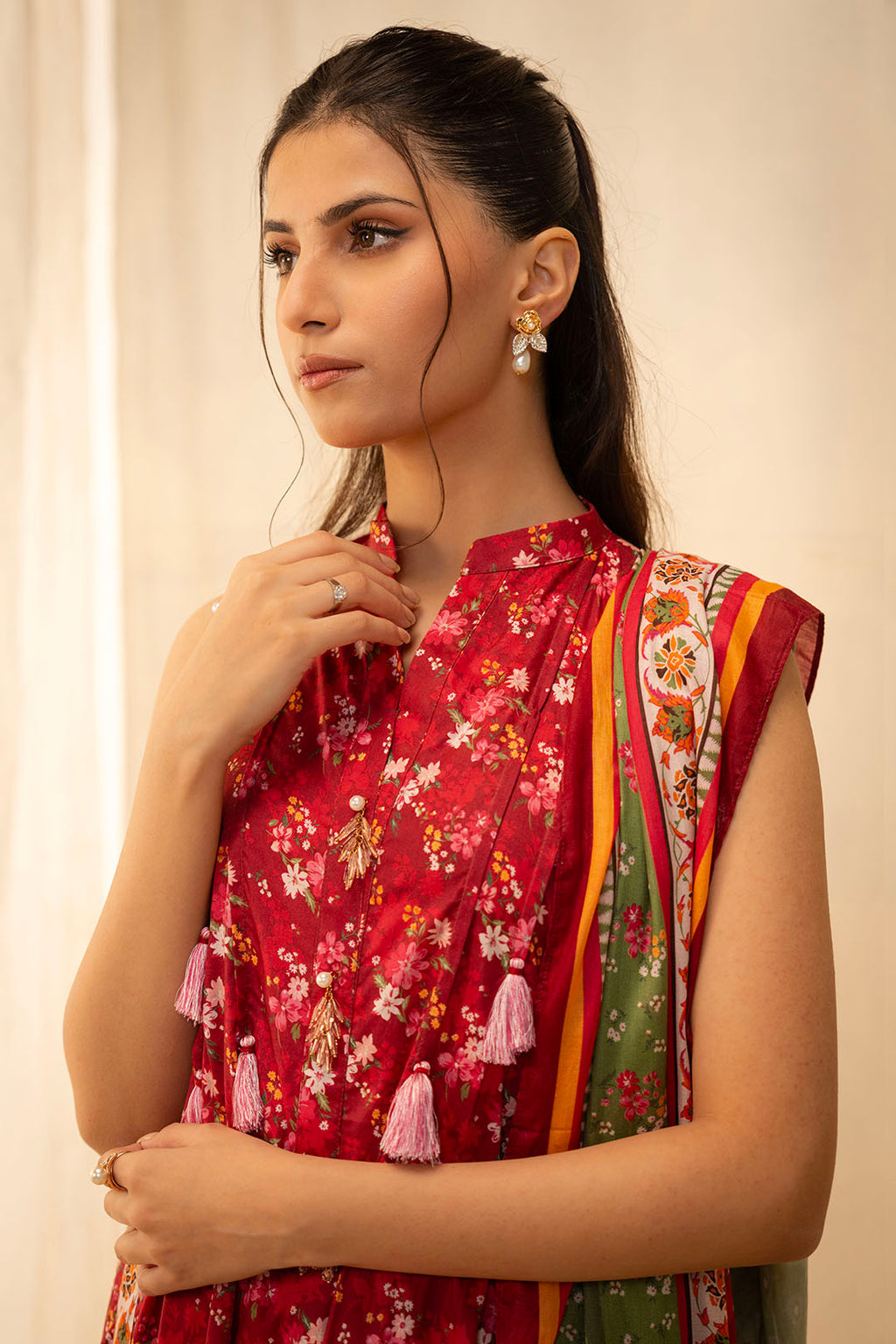 Zellbury | Unstitched 2 Piece Lawn | Shirt Dupatta - 0087 - Libasekhas