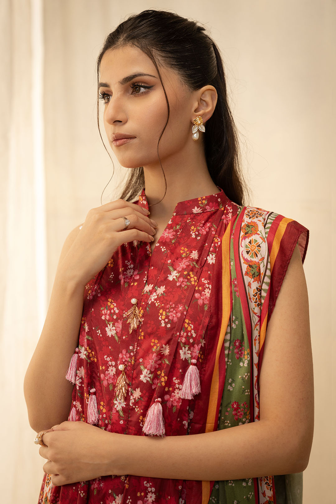 Zellbury | Unstitched 2 Piece Lawn | Shirt Dupatta - 0087 - Libasekhas