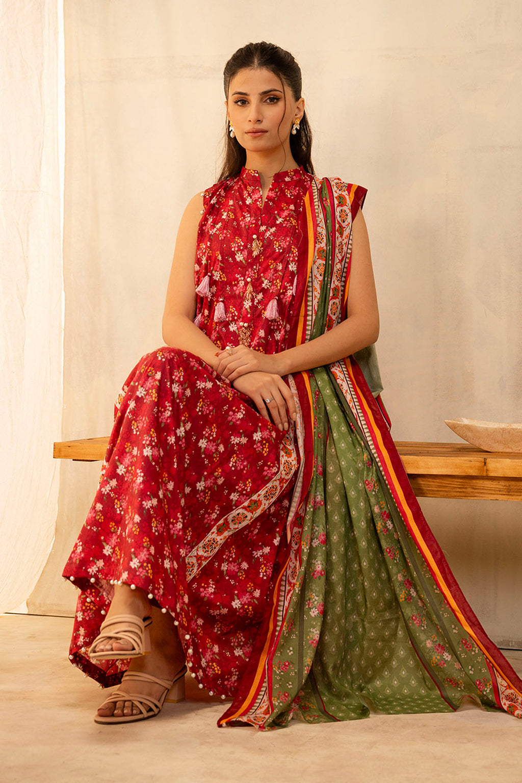 Zellbury | Unstitched 2 Piece Lawn | Shirt Dupatta - 0087 - Libasekhas
