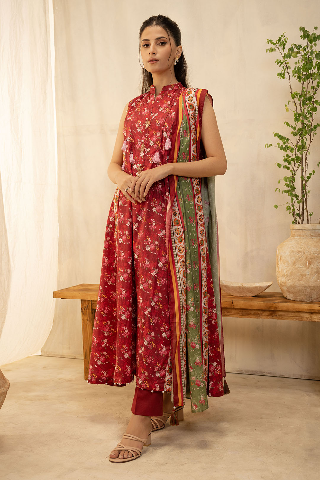 Zellbury | Unstitched 2 Piece Lawn | Shirt Dupatta - 0087 - Libasekhas