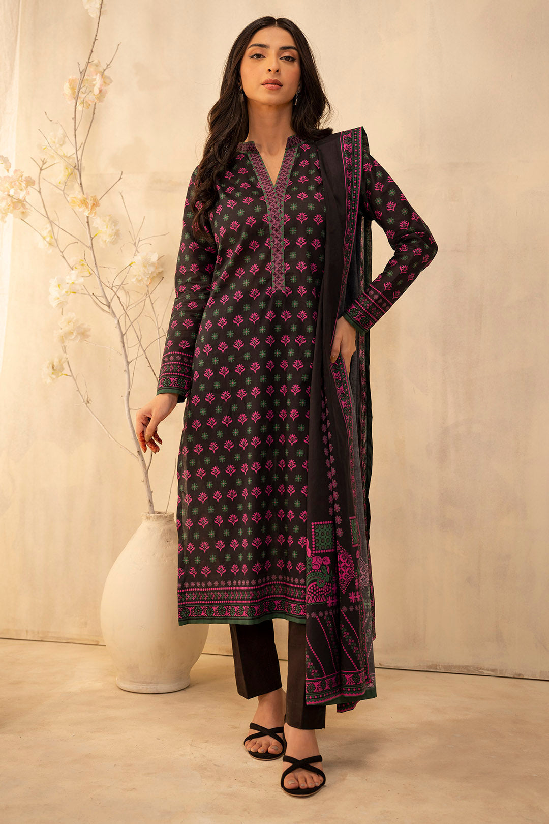 Zellbury | Unstitched 2 Piece Lawn | Shirt Dupatta - 0088 - Libasekhas