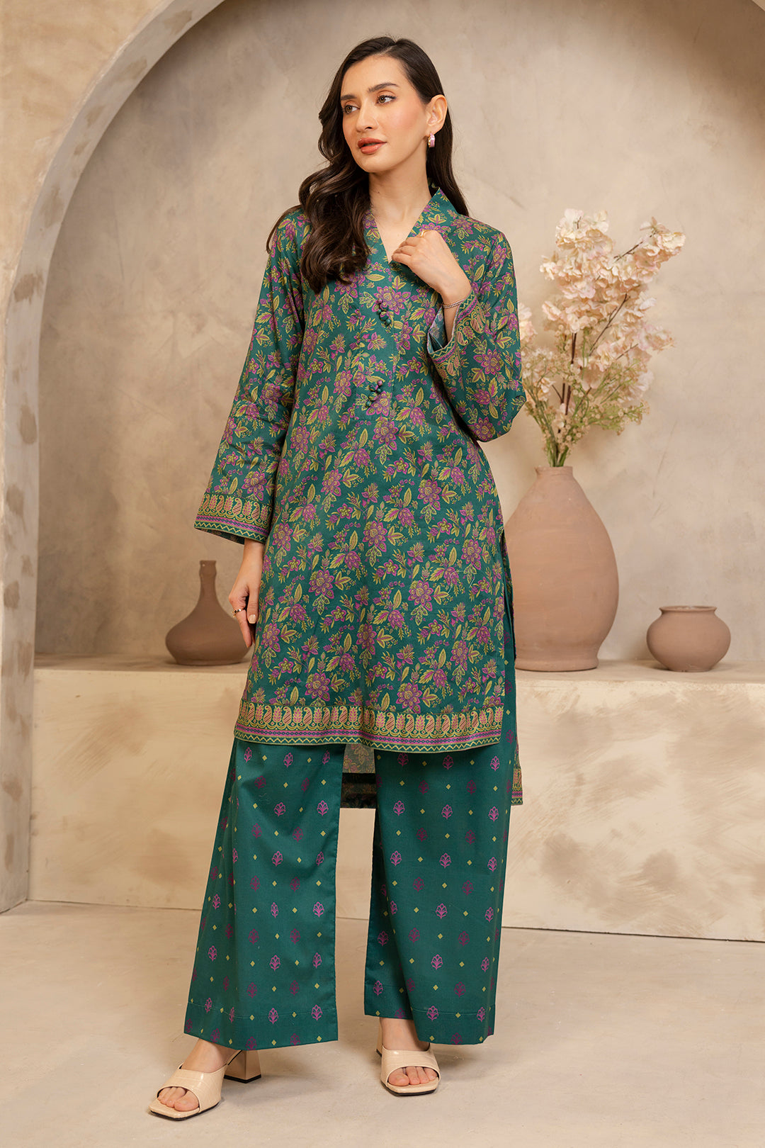 Zellbury | Unstitched 2 Piece Lawn | Shirt Shalwar - 0091 - Libasekhas