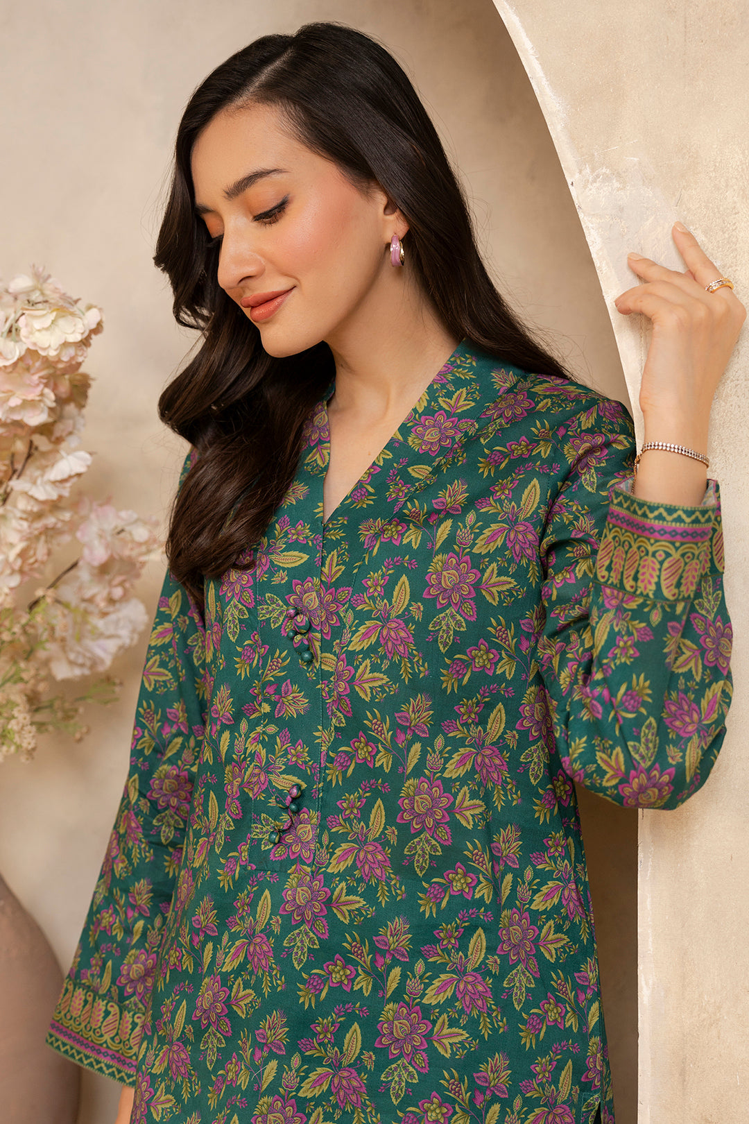Zellbury | Unstitched 2 Piece Lawn | Shirt Shalwar - 0091 - Libasekhas