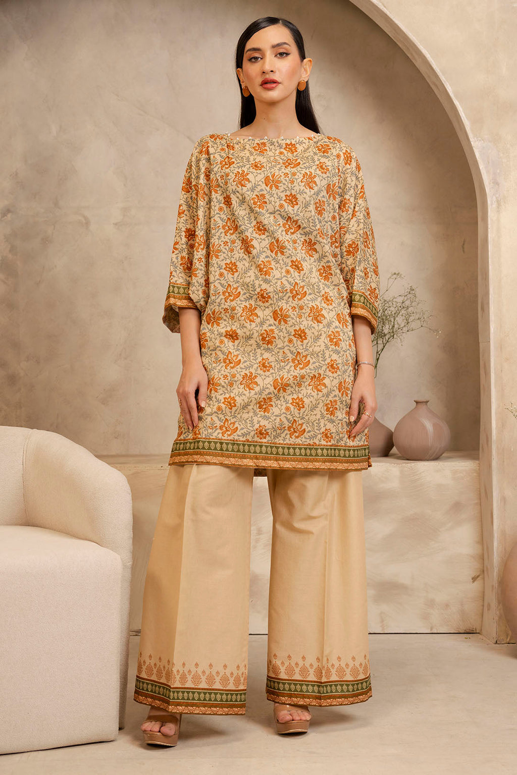 Zellbury | Unstitched 2 Piece Lawn | Shirt Shalwar - 0097 - Libasekhas