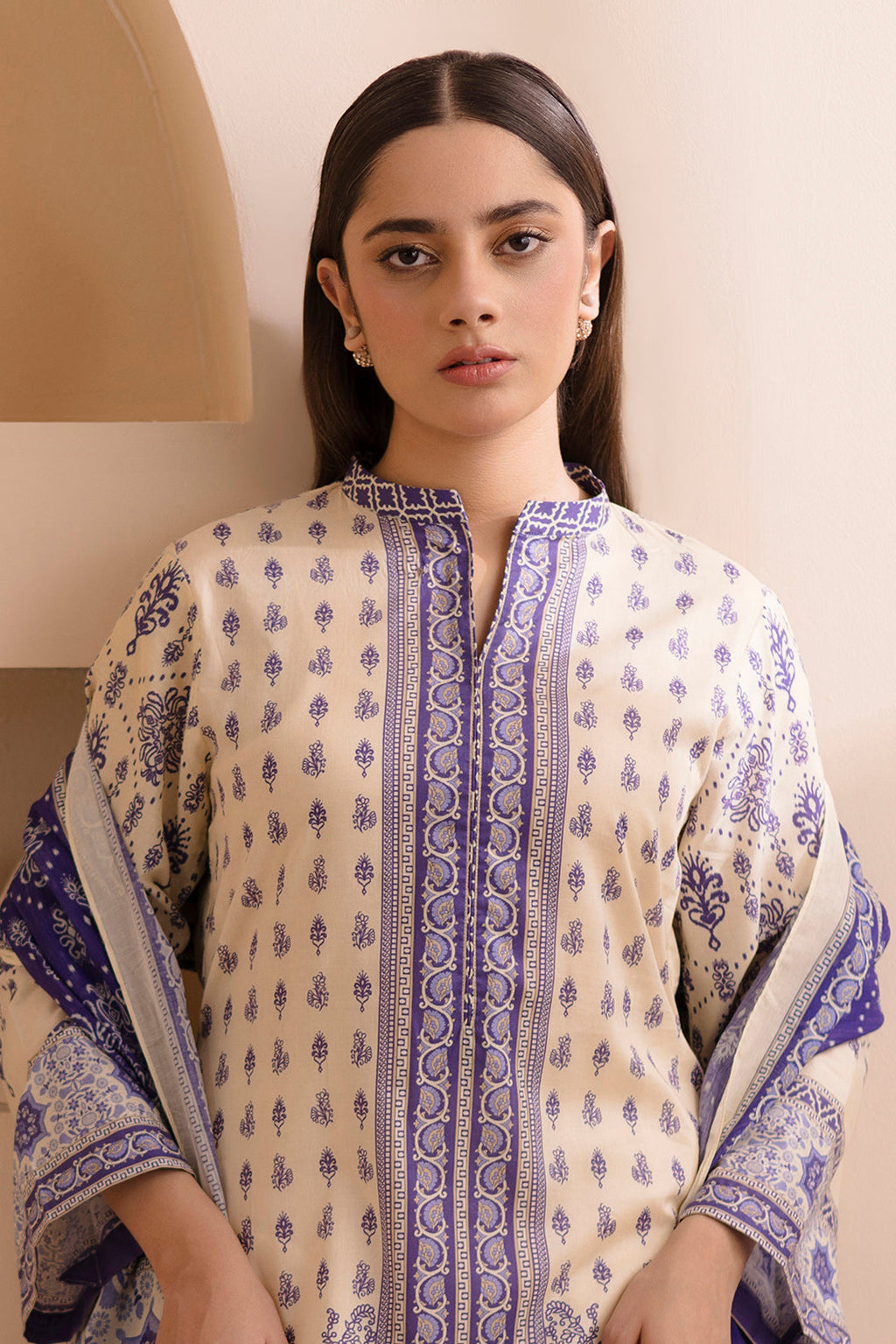 Zellbury | Unstitched 2 Piece Lawn | Shirt Dupatta - 0158 - Libasekhas