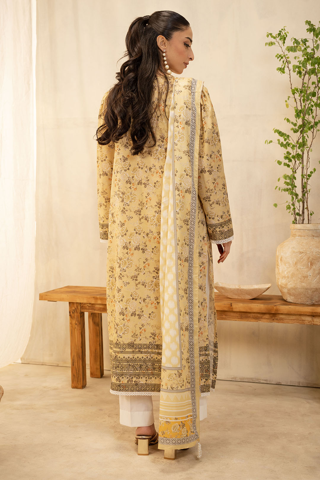 Zellbury | Unstitched 2 Piece Lawn | Shirt Dupatta - 0225 - Libasekhas