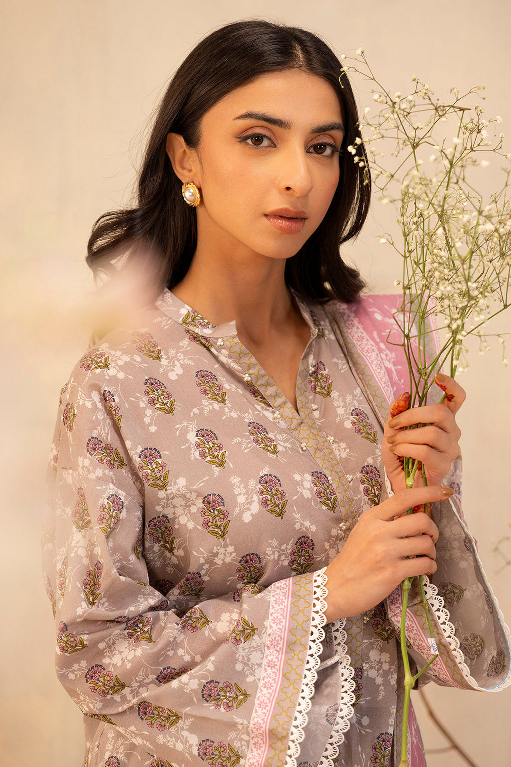 Zellbury | Unstitched 3 Piece Lawn | Shirt Shalwar Dupatta - 0029 - Libasekhas
